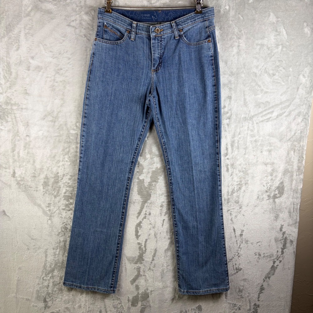 Wrangler Womens Jeans Q-Baby No Gap Waistband Bootcut Blue WRQ20AP Size 9/10x32
